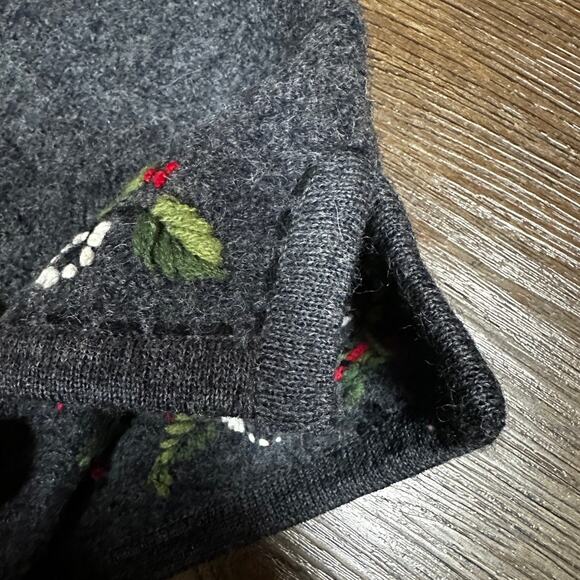 ALPS Gray Grey Wool Embroidered Floral Vest Metal Buttons XL - Picture 4 of 15